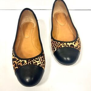 Corso Como leopard print cap toe flats.  Size 7
